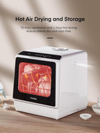Table Top Dishwasher, Mini Countertop Dishwasher W/ 6 Programs, Delayed Start Function and Air Drying Function