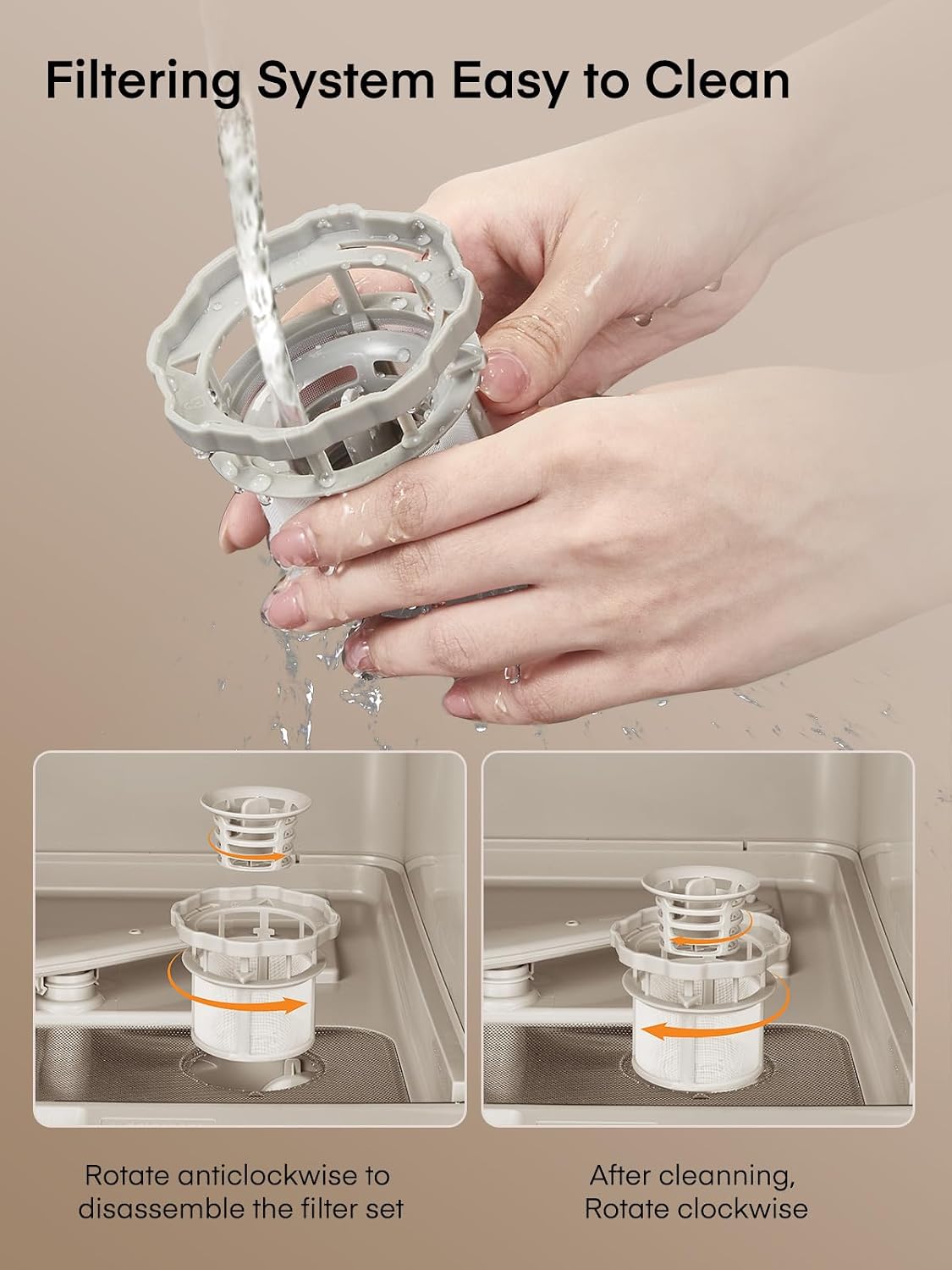 Table Top Dishwasher, Mini Countertop Dishwasher W/ 6 Programs, Delayed Start Function and Air Drying Function