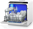 Table Top Dishwasher, Mini Countertop Dishwasher W/ 6 Programs, Delayed Start Function and Air Drying Function