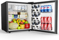 46L Mini Fridge - Small Table Top Fridge with Reversible Door & Chiller Box, 7-Level Adjustable Thermostat, Low Noise (38 dB)