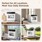 Mini Plus Dishwasher Compact Table Top Countertop Dishwasher with Built-in 6L Water Tank, Hygiene Wash, Auto Door Open Drying, Energy Class D - White